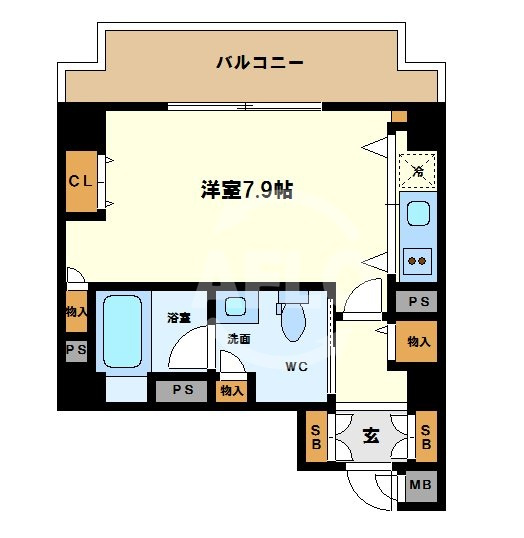 リンクハウス京町堀の間取り|リンクハウス京町堀　開放感ある間取り