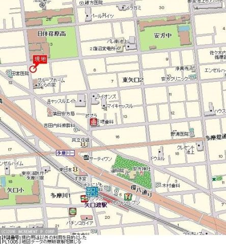 グローリア初穂池上の地図