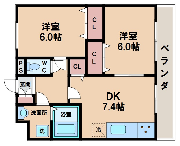 【間取り】 | サンライトあべの8