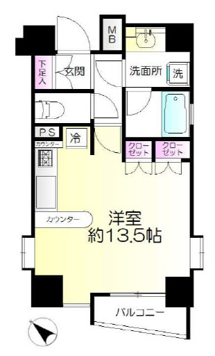 エスコートノヴェル南麻布の間取り