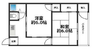 神戸市灘区福住通６丁目の賃貸マンションの間取り