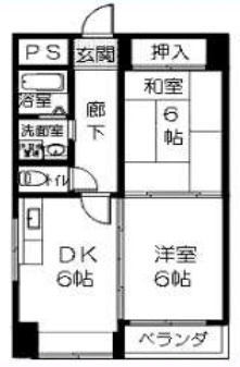 神戸市中央区割塚通４丁目の賃貸マンションの間取り