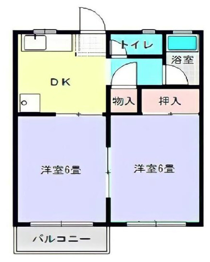 芦屋市浜町のアパートの間取り