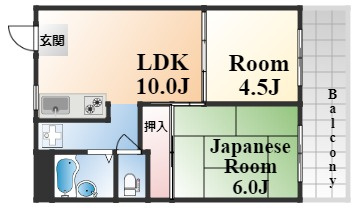 神戸市東灘区魚崎南町４丁目の賃貸マンションの間取り