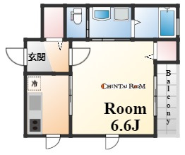 神戸市中央区下山手通９丁目の賃貸マンションの間取り