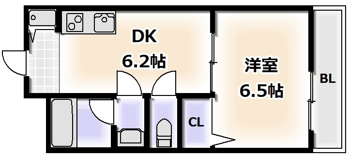 バンブーコートⅢ番館の間取り