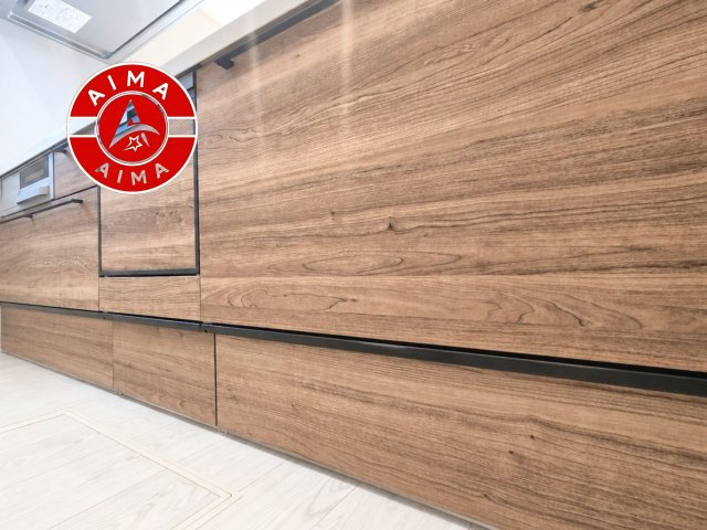 S・古賀市日吉2丁目第2-2棟（1号棟）の内観：施工例|キッチン。グリル・食器洗い乾燥機・浄水器も完備。