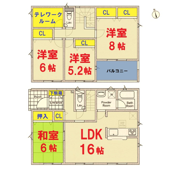 【間取り】 | 匝瑳市春海8号棟 | 4ＬＤＫ　即日のご案内も対応致します。