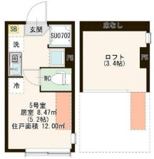 練馬区北町７丁目のアパートの間取り