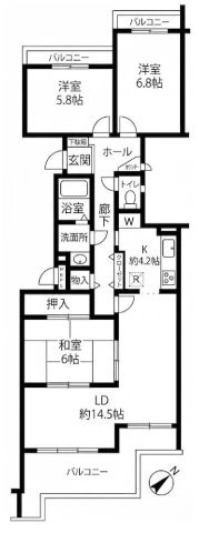 ユーカリハイツ北小金の間取り|現況を優先します