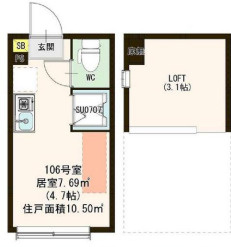 中野区本町２丁目のアパートの間取り|
