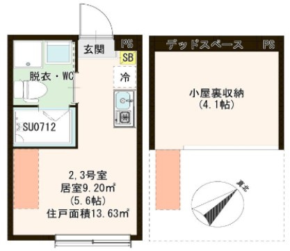 江戸川区宇喜田町のアパートの間取り