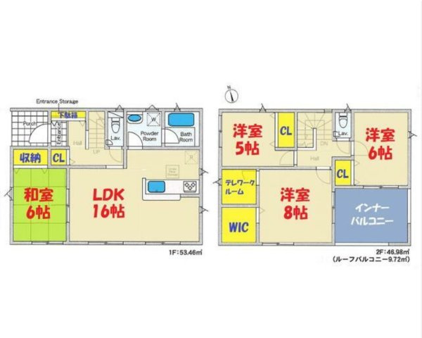 【間取り】 | 匝瑳市春海6号棟 | 4ＬＤＫ　即日のご案内も対応致します。