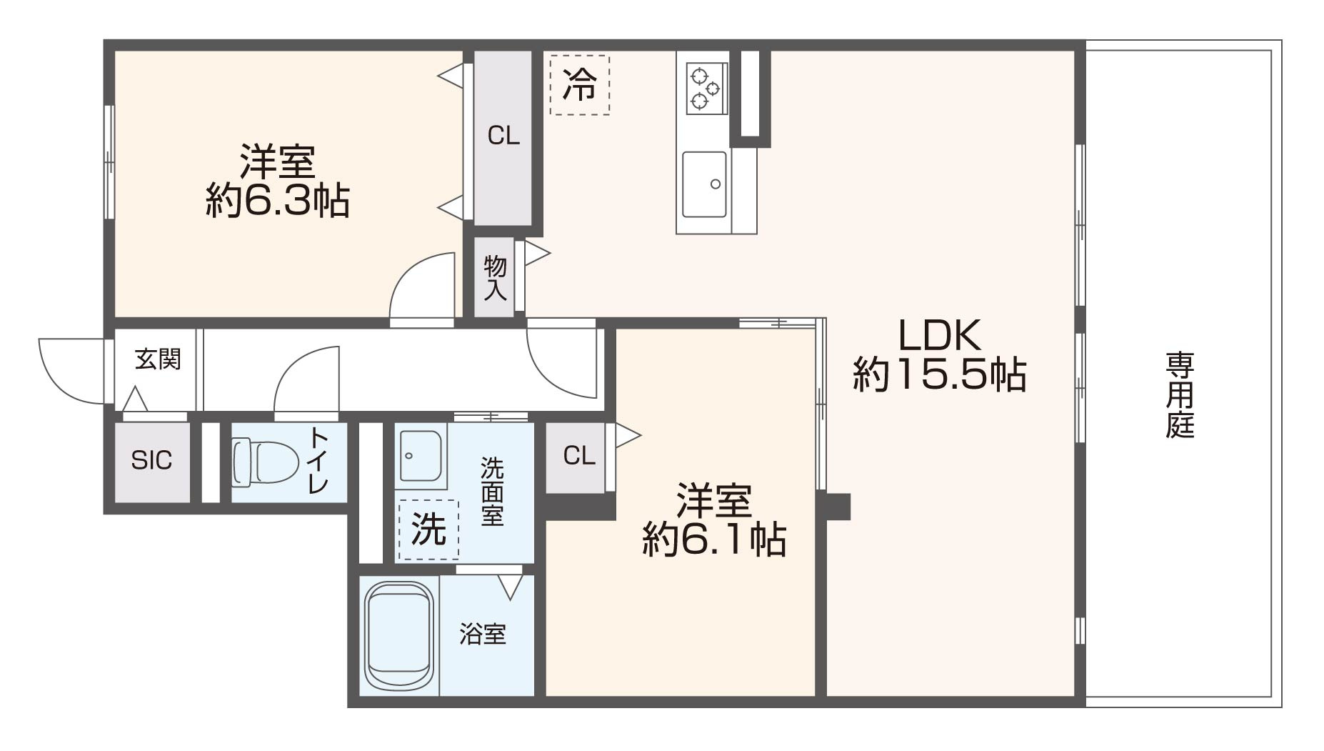シダーリーブルの間取り