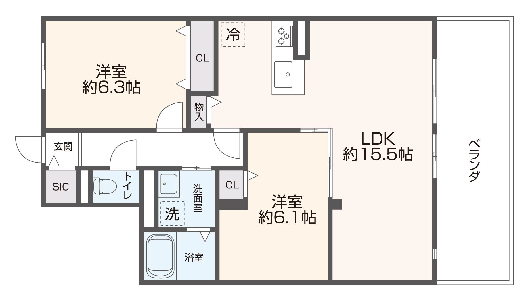 シダーリーブルの間取り