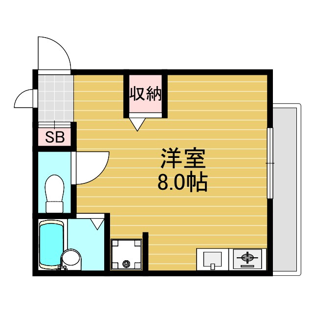 八女ハイツの間取り