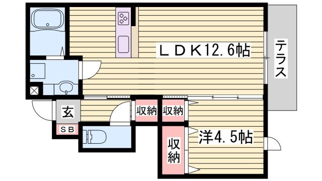 サニーDハウス芝町イーストE棟の間取り