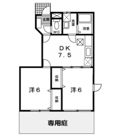 【間取り】 | セゾン　ブローテＤ