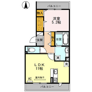 グランシャリオB棟の間取り