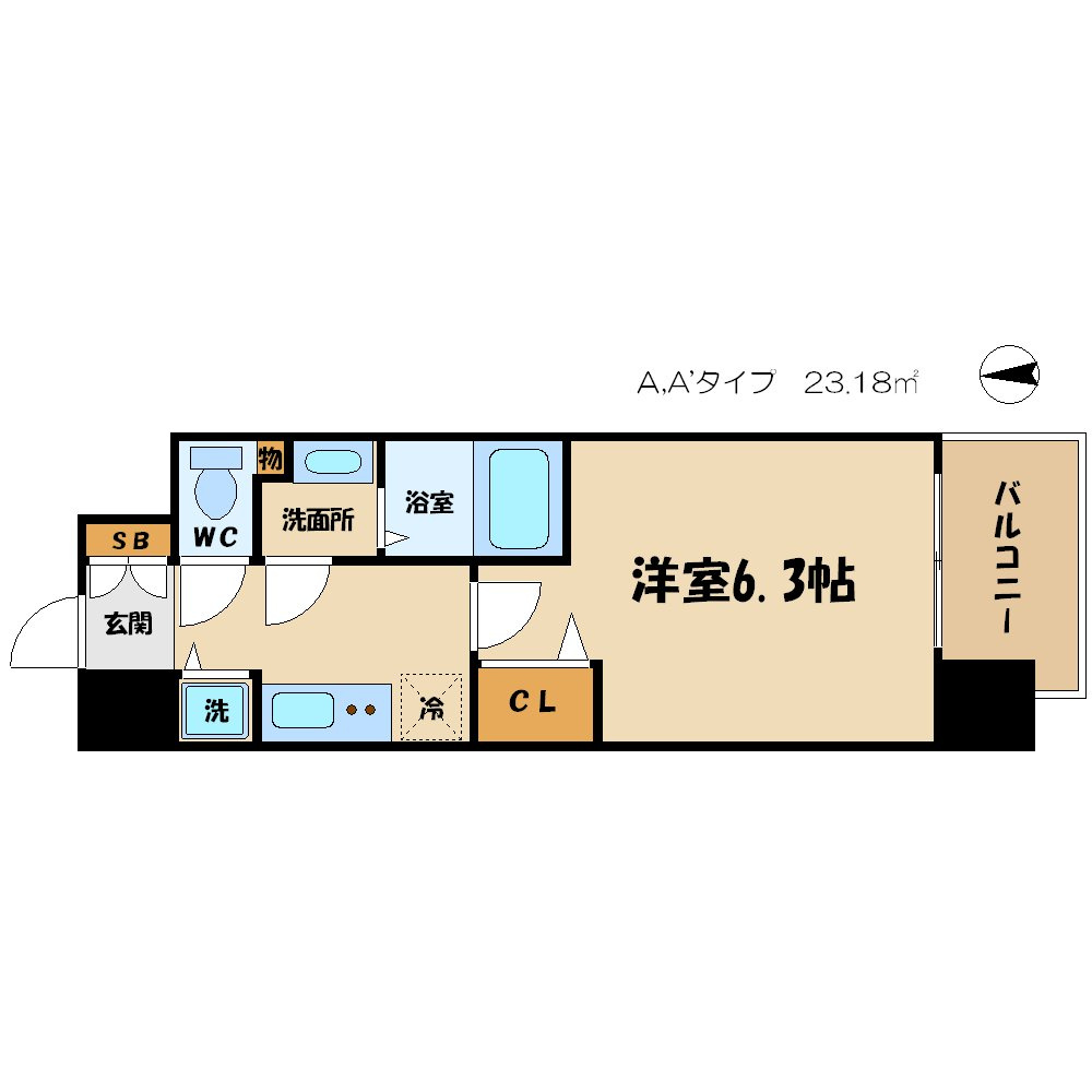 プレサンス梅田東ディアロの間取り|プレサンス梅田東ディアロ　開放感ある間取り