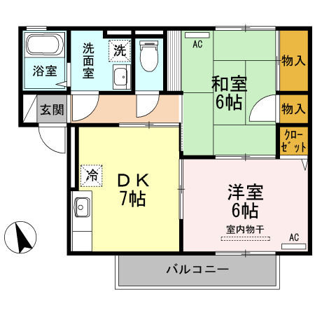 【間取り】 | パストラル米原A棟