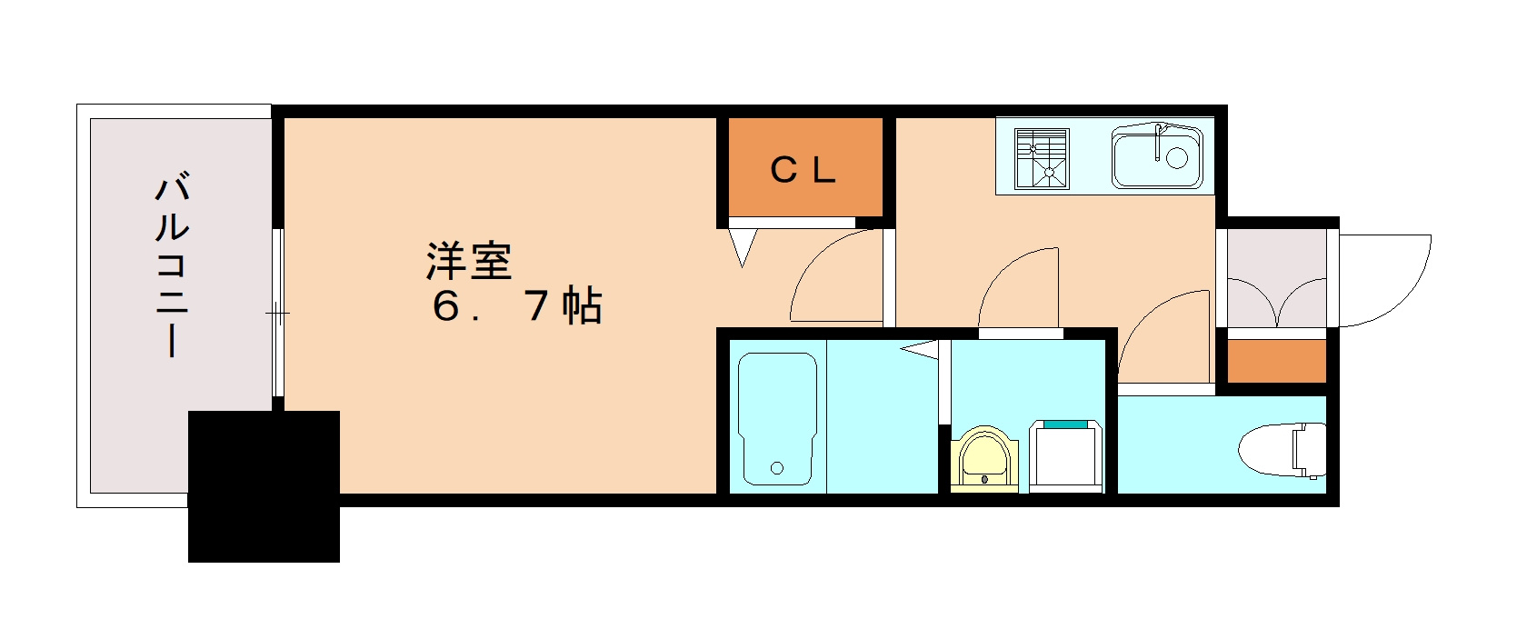レジュールアッシュ神戸元町の間取り|間取りは現状を優先します。