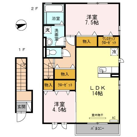 D-roomアネシスの間取り