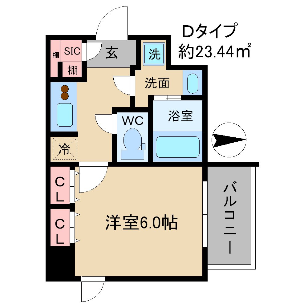 ララプレイス梅田東シエスタの間取り|ララプレイス梅田東シエスタ　開放感のある間取り