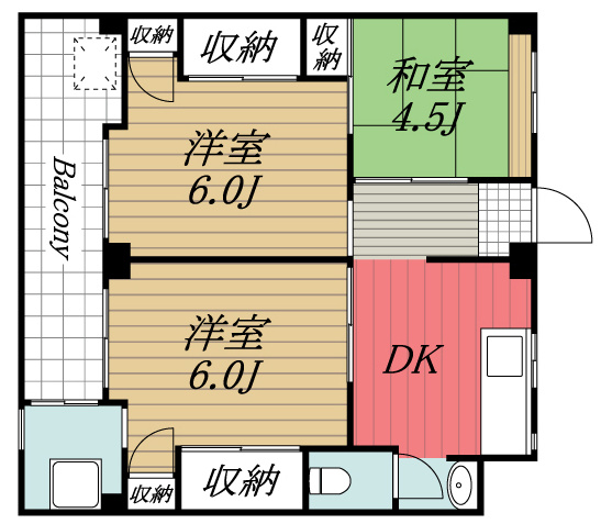 【間取り】 | ビレッジハウス愛生　1号棟