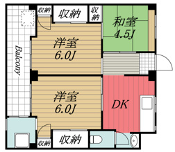 【間取り】 | ビレッジハウス愛生　1号棟