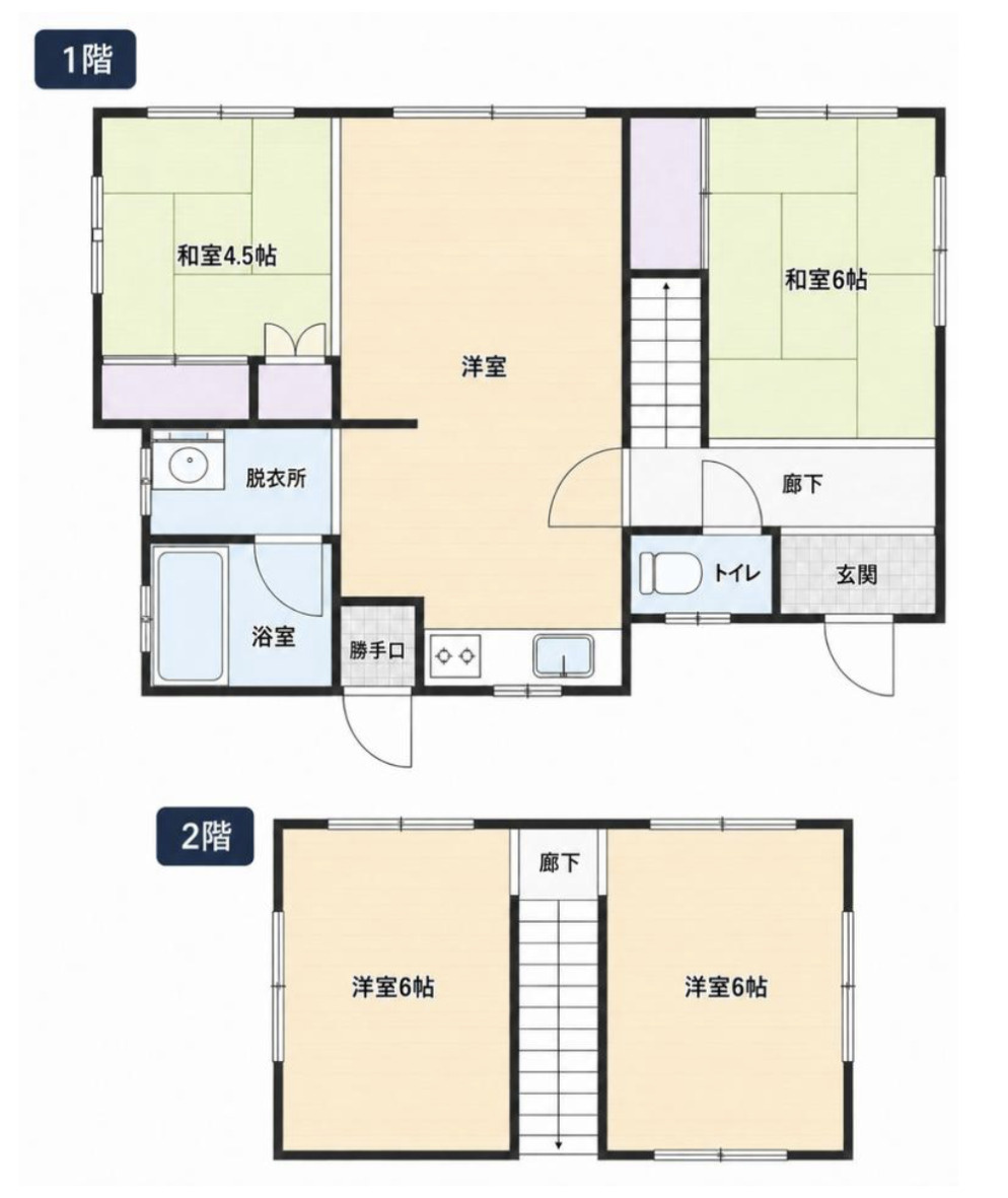 中古戸建　柏市豊住5丁目の間取り