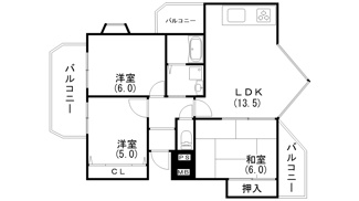 【間取り】 | ル・パレ須磨