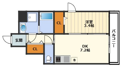 BPRレジデンス梅田西（旧コンフォリア新梅田）の間取り