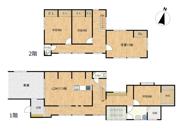 柏崎市西本町 中古住宅の間取り