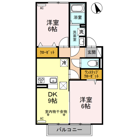 ダイヤモンド　Ｂの間取り