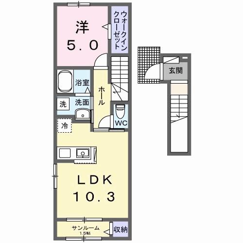 ミルホイール　Ⅱの間取り