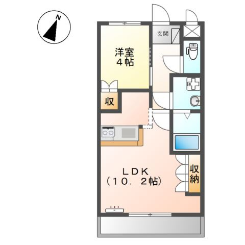 サンハイツＦＵＫＵＤＡの間取り
