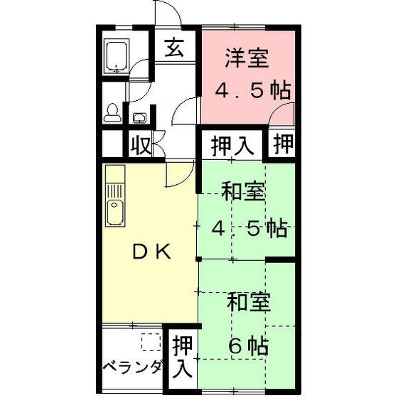 岩崎サンコーポの間取り
