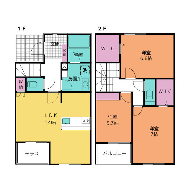 (仮称)飯塚様長屋住宅の間取り