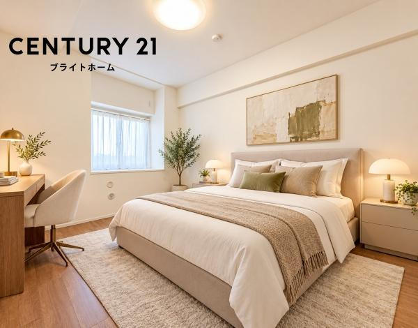 ライオンズマンション磯子山王台の洋室|落ち着きのある洋室です！
休日はこちらでおくつろぎ下さい♪
※家具等はCGでの参考レイアウトです。