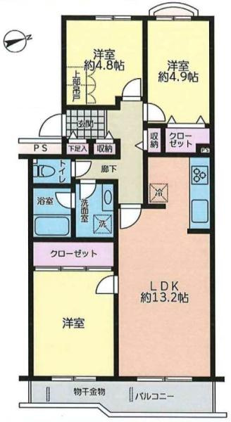 サンマンション青葉台の間取り|使い勝手の良い3LDK
お気軽にお問い合わせください。