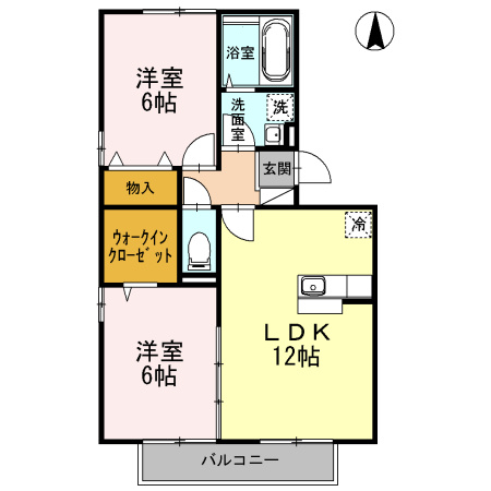 【間取り】 | リビングタウン吉成　D棟 | 間取り
