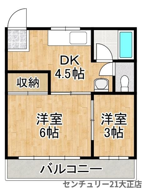 葵コーポの間取り