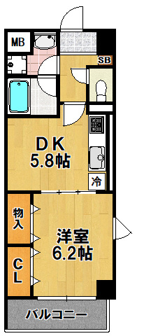 フォレスター一樹の間取り|★オール洋室１ＤＫ★