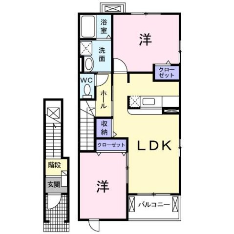 植松グランコート　Ｂの間取り