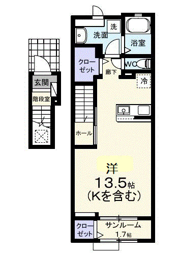 ヒカルサ防府田島の間取り