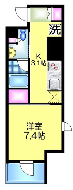 アトラス秋葉原ＣＡＬＭＯＤＥの間取り|★角部屋２面窓★