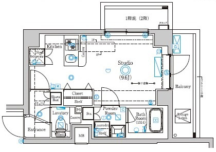 ラフィスタ亀有の間取り
