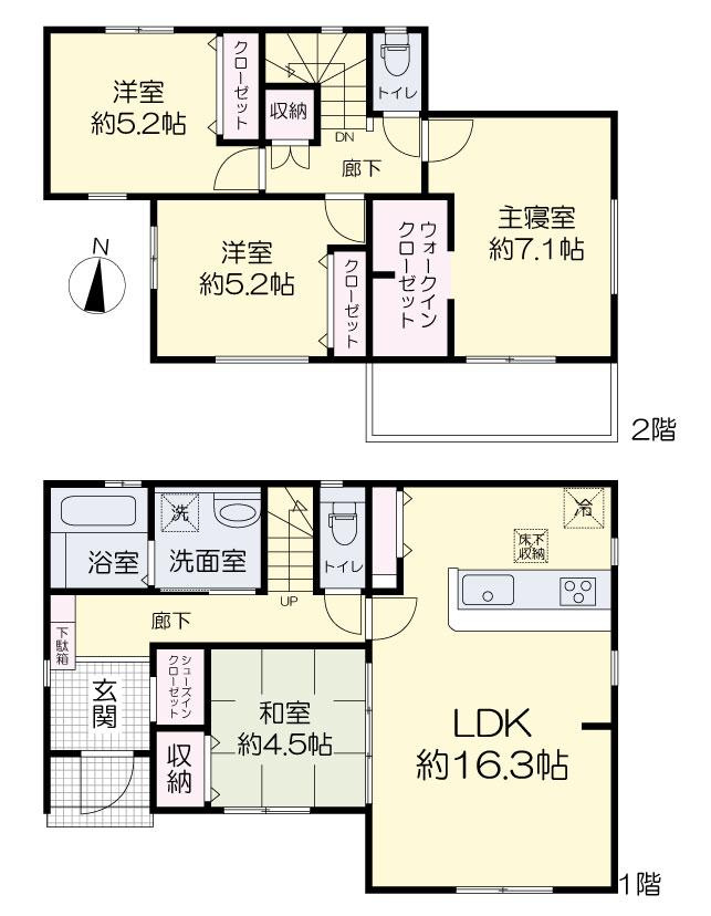 グラファーレ　岡山市中区関【５期】【仲介手数料無料】の間取り