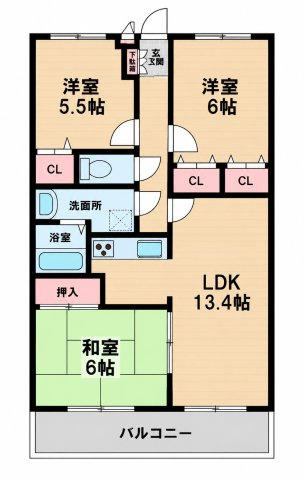 シャトレ弐番館の間取り|別号室タイプ
